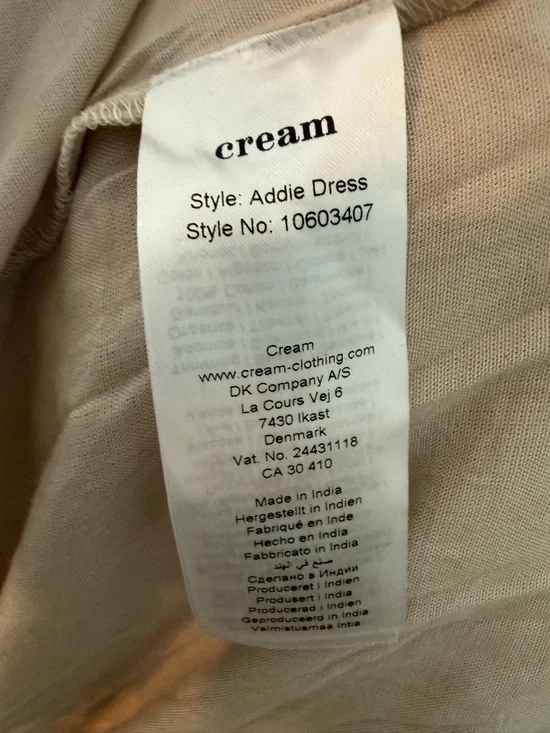 🐦 NWT Cream Addie Dress Chalk Print Lace Shoulder Sheer Boho Tunic EU 36 - Picture 13 of 14